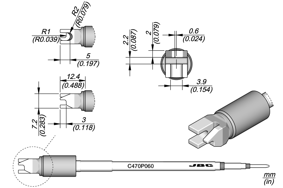 C470P060 - Multipin RF Connector Cartridge 7.2